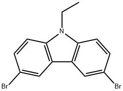 3,6-二溴-9-乙基咔唑, 33255-13-9, 结构式