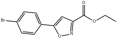 5-(4-ブロモフェニル)イソオキサゾール-3-カルボン酸エチル 臭化物 化学構造式