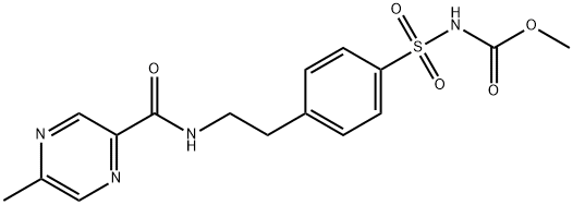 N-[4-[β-(5-Methylpyrazine-2-carboxaMido)ethyl]phenylsulfonyl]Methylurethane Structure