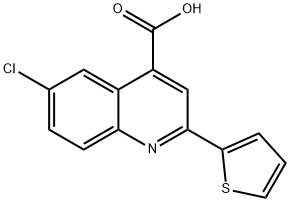 6-CHLORO-2-THIEN-2-YLQUINOLINE-4-CARBOXYLIC ACID Structure