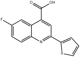 6-fluoro-2-(thiophen-2-yl)quinoline-4-carboxylic acid 化学構造式