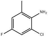 2-氯-4-氟-6-甲基苯胺, 332903-47-6, 结构式
