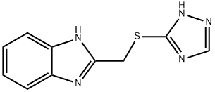 1H-BENZIMIDAZOLE, 2-[(1H-1,2,4-TRIAZOL-3-YLTHIO)METHYL]- 结构式