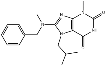 8-[benzyl(methyl)amino]-7-isobutyl-3-methyl-3,7-dihydro-1H-purine-2,6-dione,332904-92-4,结构式