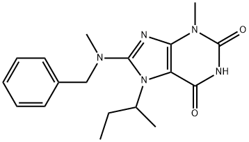 8-[benzyl(methyl)amino]-7-sec-butyl-3-methyl-3,7-dihydro-1H-purine-2,6-dione Structure
