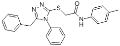 2-[(5-BENZYL-4-PHENYL-4H-1,2,4-TRIAZOL-3-YL)SULFANYL]-N-(4-METHYLPHENYL)ACETAMIDE Structure