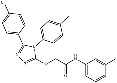 2-{[5-(4-chlorophenyl)-4-(4-methylphenyl)-4H-1,2,4-triazol-3-yl]sulfanyl}-N-(3-methylphenyl)acetamide Structure