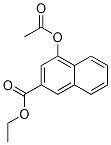 2-Naphthalenecarboxylic acid, 4-(acetyloxy)-, ethyl ester 化学構造式