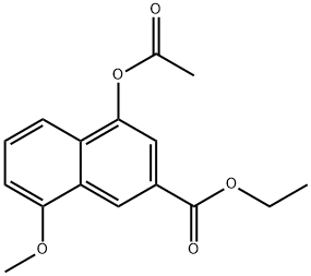 4-(乙酰基氧基)-8-甲氧基-2-萘羧酸乙酯, 33295-50-0, 结构式