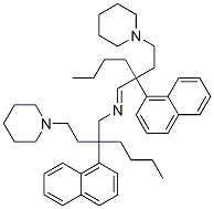 1-[3-(1-Naphtyl)-3-[N-[2-(1-naphtyl)-2-(2-piperidinoethyl)hexyl]iminomethyl]heptyl]piperidine Structure