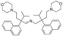 4-[4-Methyl-3-[N-[3-methyl-2-(2-morpholinoethyl)-2-(1-naphtyl)butyl]formimidoyl]-3-(1-naphtyl)pentyl]morpholine 结构式