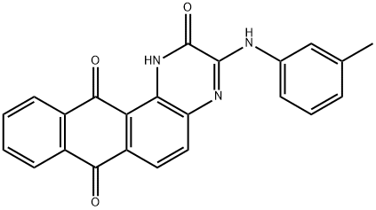 2-Hydroxy-3-[(3-methylphenyl)amino]naphtho[2,3-f]quinoxaline-7,12-dione Structure