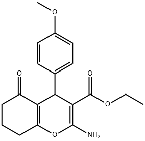 ethyl 2-amino-4-(4-methoxyphenyl)-5-oxo-5,6,7,8-tetrahydro-4H-chromene-3-carboxylate Structure