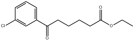 6-(3-クロロフェニル)-6-オキソヘキサン酸エチル 化学構造式