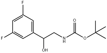 [2-(3,5-DIFLUOROPHENYL)-2-HYDROXYETHYL]-CARBAMIC ACID 1,1-DIMETHYLETHYL ESTER Struktur