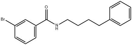 3-ブロモ-N-(4-フェニルブチル)ベンズアミド 化学構造式