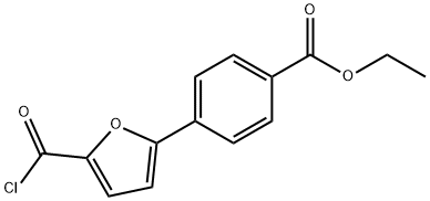 4-(5-CHLOROCARBONYL-FURAN-2-YL)-BENZOIC ACID ETHYL ESTER Struktur