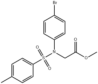 [(4-Bromo-phenyl)-(toluene-4-sulfonyl)-amino]-acetic acid methyl ester Structure