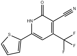 2-HYDROXY-6-(2-THIENYL)-4-(TRIFLUOROMETHYL)NICOTINONITRILE Struktur
