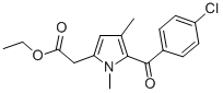 33369-30-1 ethyl 5-(4-chlorobenzoyl)-1,4-dimethyl-1H-pyrrole-2-acetate