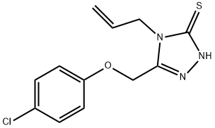 4-アリル-5-[(4-クロロフェノキシ)メチル]-4H-1,2,4-トリアゾール-3-チオール 化学構造式