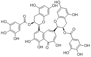 茶黄素-3,3'-双没食子酸(TFBG) 结构式