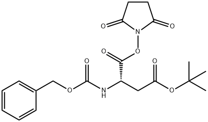 (S)-4-[(2,5-ジオキソ-1-ピロリジニル)オキシ]-4-オキソ-3-[[(ベンジルオキシ)カルボニル]アミノ]酪酸tert-ブチル 化学構造式