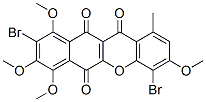 4,9-Dibromo-3,7,8,10-tetramethoxy-1-methyl-11H-benzo[b]xanthene-6,11,12-trione Struktur