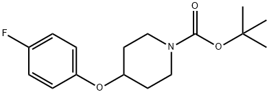 1-Piperidinecarboxylic acid, 4-(4-fluorophenoxy)-, 1,1-diMethylethyl ester Struktur