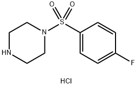 1-(4-氟苯磺酰基)哌嗪盐酸盐 结构式
