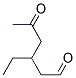 Hexanal, 3-ethyl-5-oxo- (9CI) Structure