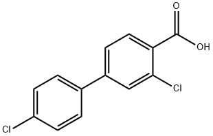 2-Chloro-4-(4-chlorophenyl)benzoic acid Struktur
