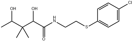 N-[2-(4-chlorophenyl)sulfanylethyl]-2,4-dihydroxy-3,3-dimethyl-pentana mide 结构式