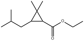 3-Isobutyl-2,2-dimethylcyclopropanecarboxylic acid ethyl ester,33419-38-4,结构式