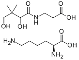L-リシン/N-(2,4-ジヒドロキシ-3,3-ジメチル-1-オキソブチル)-β-アラニン,(1:1) 化学構造式