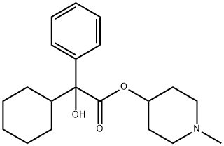 N-methylpiperidine-4-yl-2-cyclohexyl-2-hydroxy-2- phenylacetate,33445-17-9,结构式