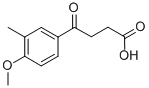 4-(4-メトキシ-3-メチルフェニル)-4-オキソ酪酸 化学構造式
