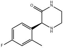 (S)-3-(4-Fluoro-2-methylphenyl)piperazin-2-one, 334477-18-8, 结构式