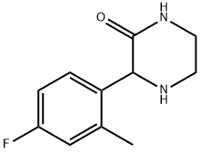 3-(4-Fluoro-2-methylphenyl)piperazin-2-one 化学構造式