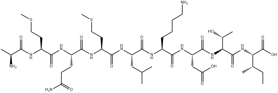 ALA-MET-GLN-MET-LEU-LYS-ASP-THR-ILE,334731-59-8,结构式