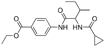 Benzoic acid, 4-[[2-[(cyclopropylcarbonyl)amino]-3-methyl-1-oxopentyl]amino]-, ethyl ester (9CI) Structure