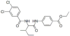 334830-37-4 Benzoic acid, 4-[[2-[(3,4-dichlorobenzoyl)amino]-3-methyl-1-oxopentyl]amino]-, ethyl ester (9CI)