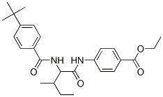 Benzoic acid, 4-[[2-[[4-(1,1-dimethylethyl)benzoyl]amino]-3-methyl-1-oxopentyl]amino]-, ethyl ester (9CI) Struktur