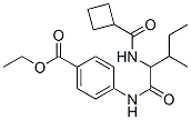 Benzoic acid, 4-[[2-[(cyclobutylcarbonyl)amino]-3-methyl-1-oxopentyl]amino]-, ethyl ester (9CI) Structure