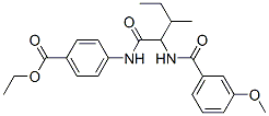 Benzoic acid, 4-[[2-[(3-methoxybenzoyl)amino]-3-methyl-1-oxopentyl]amino]-, ethyl ester (9CI) 结构式