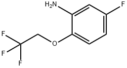 5-フルオロ-2-(2,2,2-トリフルオロエトキシ)アニリン 化学構造式