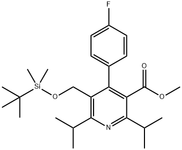 METHYL 5-(TERT-BUTYLDIMETHYLSILYLOXYMETHYL-2,6-DIISOPROPYL-4-(4-FLUOROPHENYL)-PYRIDINE-3-CARBOXYLATE|