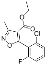 4-Isoxazolecarboxylicacid,5-(2-chloro-6-fluorophenyl)-3-methyl-,ethylester(9CI) Structure