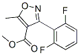 3-(2,6-二氟苯基)-5-甲基异噁唑-4-甲酸甲酯, 334971-36-7, 结构式