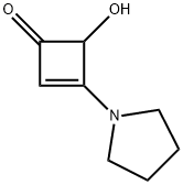 2-Cyclobuten-1-one, 4-hydroxy-3-(1-pyrrolidinyl)- (9CI) 结构式